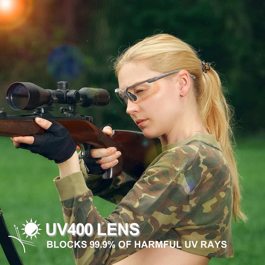 Xaegistac Shooting Glasses - Anti-Fog Safety Glasses with Case for Adults | Perfect for Hunting