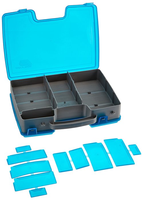 Plano Large 2 Sided Tackle Box, Metallic Gray & Blue, Medium