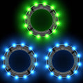 TOSY Flying Ring Bundle - 3 Pack of 2X Bright Blue & Green LED Lights | Perfect for Outdoor Fun