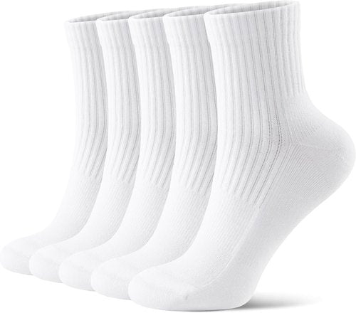 FITRELL Women's Ankle Athletic Socks - Cushioned & Thick for Running | 5-6 Pairs