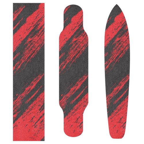 ElliTarr Skateboard Grip Tape Sheet 44 x 10 Inch Longboard Grip Tape Griptape Skateboard Scooter Sandpaper Griptape Red and Black