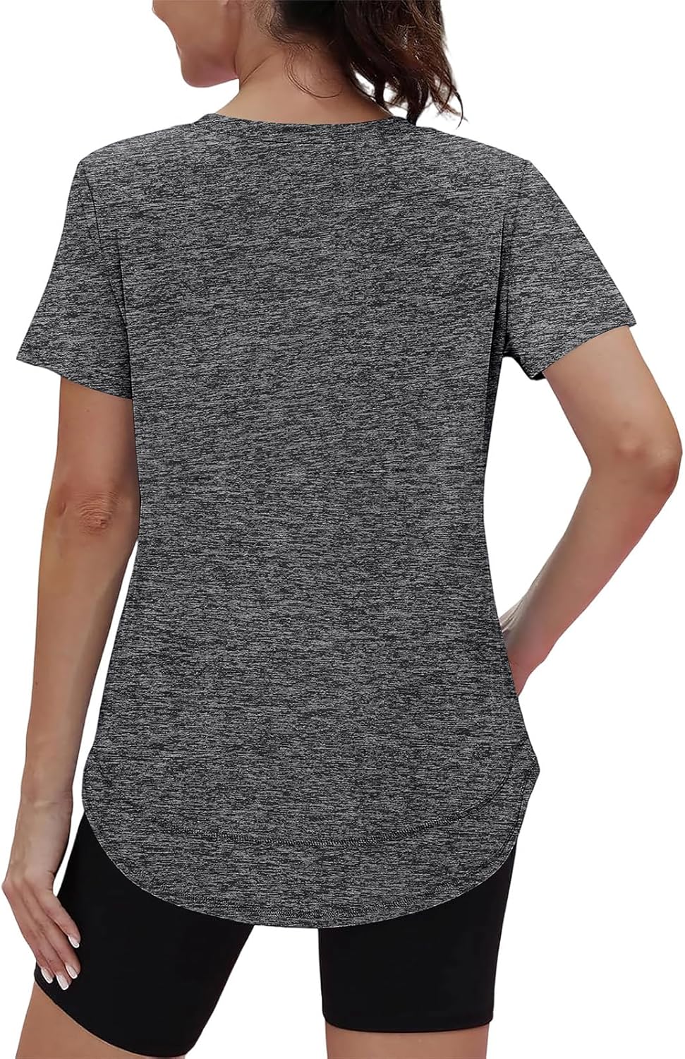 XIEERDUO Women's Quick-Dry Workout Tops - Short Sleeve V-Neck Shirts for Hiking & Running | Sizes S-3XL