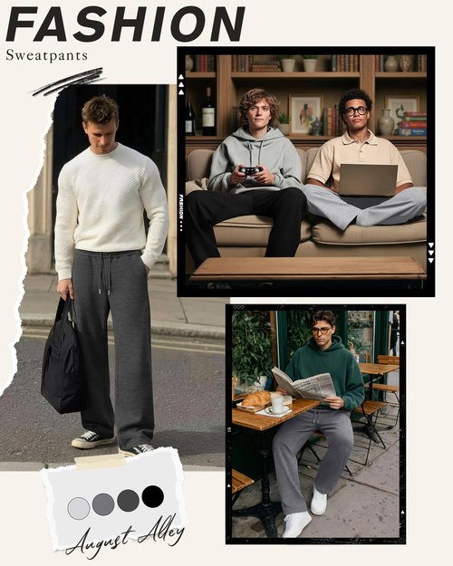 August Alley 4 Pack Men's Big and Tall Sweatpant Thin Athletic Workout Jogger Open Bottom Baggy Drawstring Pants with Pockets (Light Gray, Gray, Dark Gray, Black,Large)
