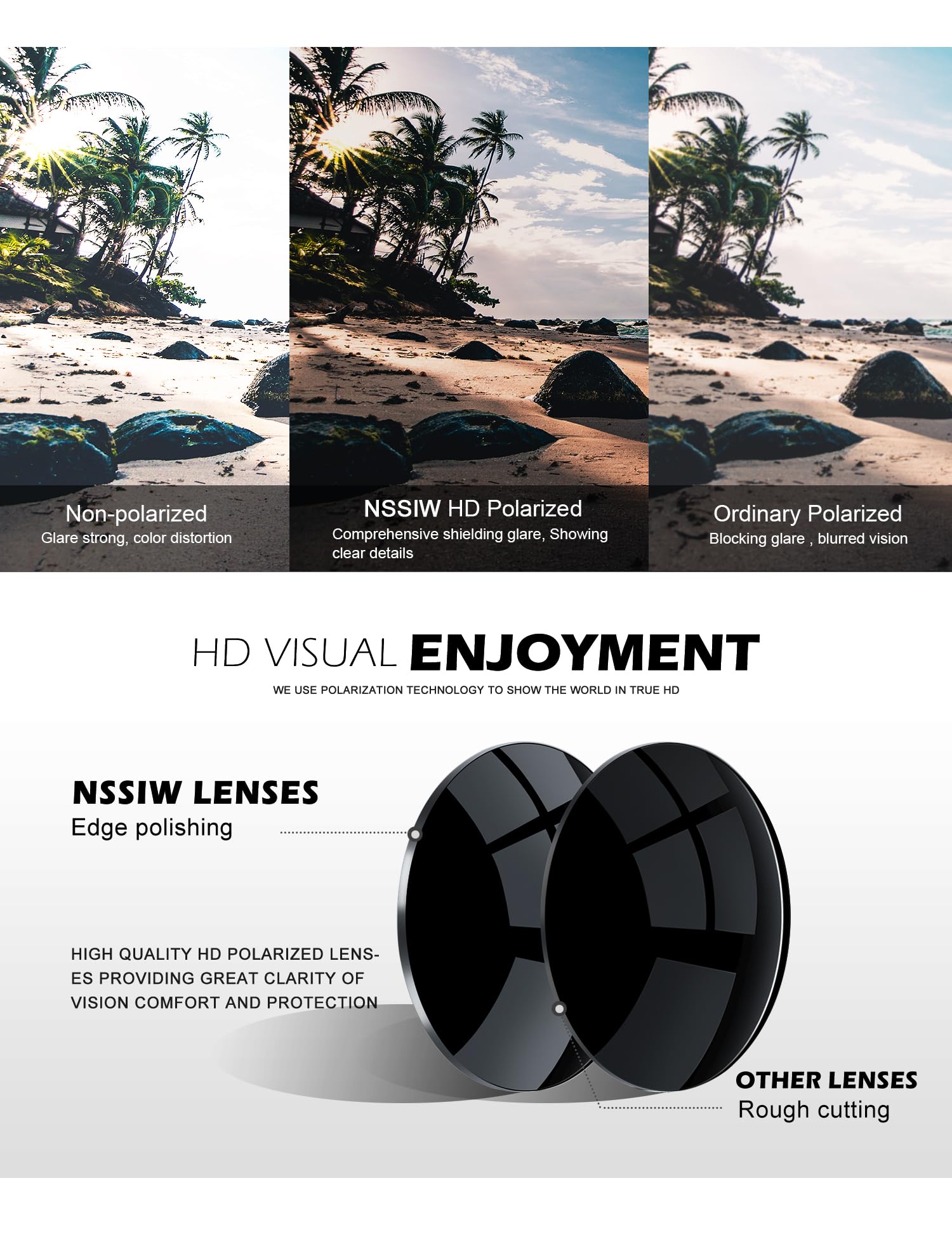 NSSIW Mens-Sunglasses Polarized Sunglasses Men : Classic Sun Glasses with UV Protection for Driving Fishing Golf 4 Packs