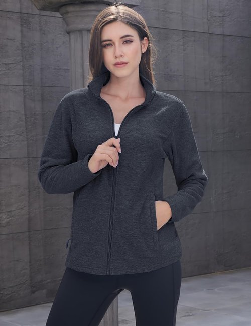 MAGCOMSEN Fleece Jacket for Women - Lightweight, Soft, Warm Winter Jacket with Pockets | Ideal for Outdoor Hiking