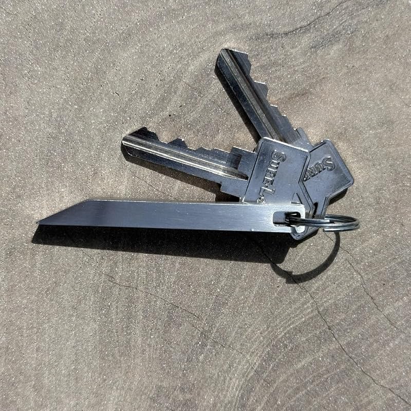 Heavenly Metals Titanium Pry Bar Keychain Mini Tool – 2 Pack, 2.7in, Includes Screwdriver & Bottle Opener