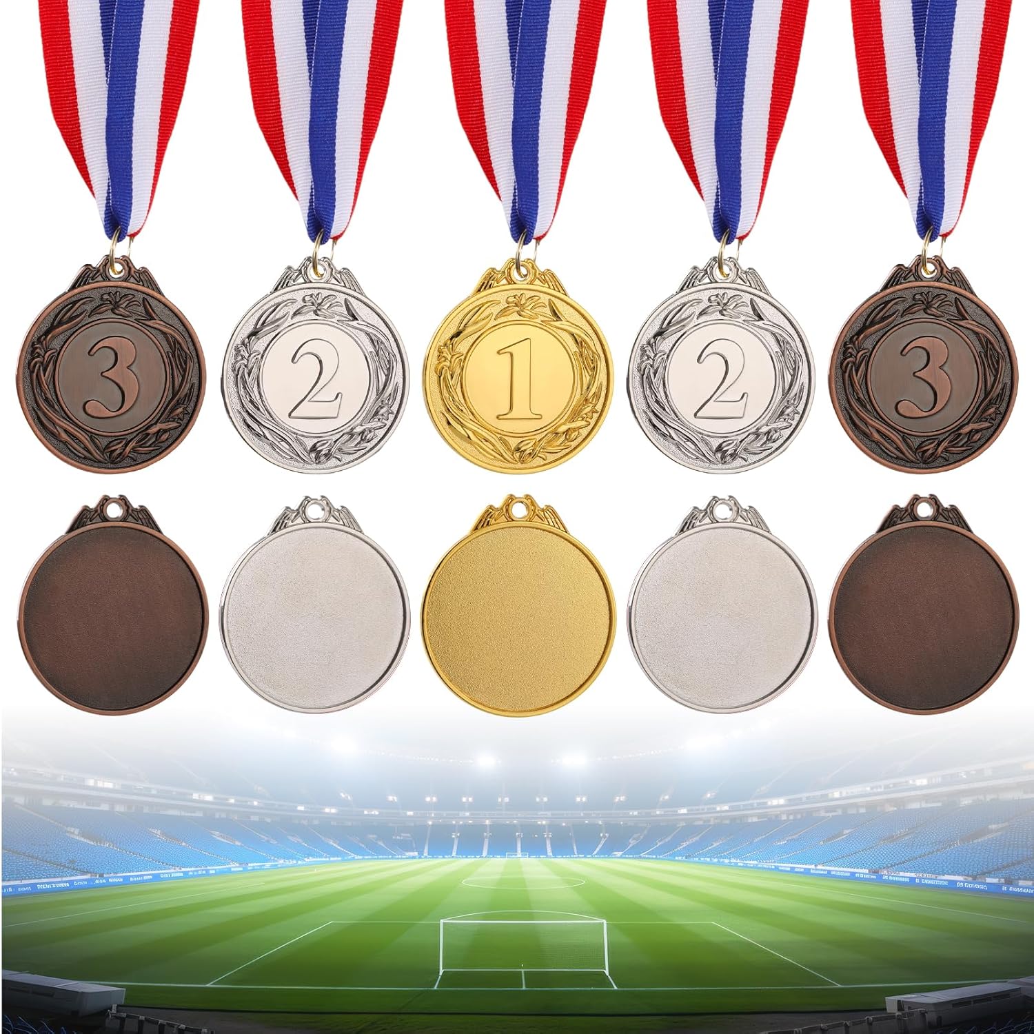 Simpeak Winner Medals - 12-Piece Olympic Themed Awards for Sports Ceremonies | 2 Inches