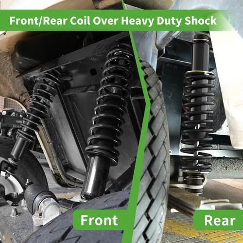 10L0L Golf Cart Front/Rear Coil Over Heavy Duty Shock Absorber Spring for EZGO TXT/Medalist 1994-up Newer Gas or Electric, Replaces OEM# 70630-G01 76418-G01