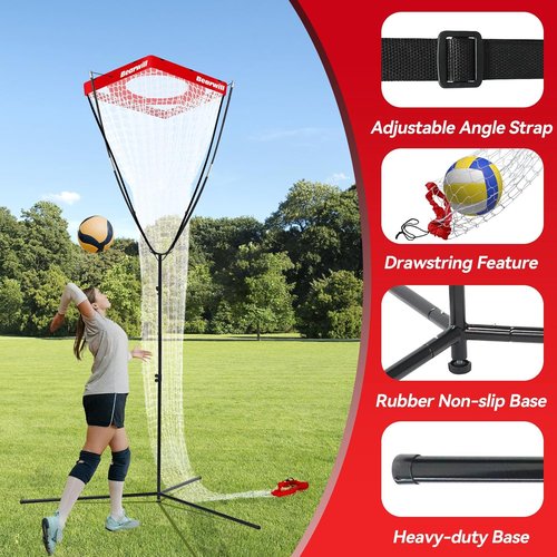 Bearwill Volleyball Setter Trainer Net - Adjustable Height 8-13 FT | Indoor & Outdoor Practice System