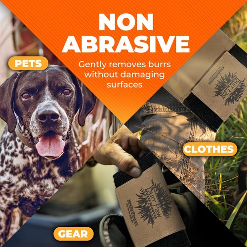 Burr Paw Burr Removal Tool for Dogs, Clothes, Horses and Hunting Gear - Multi-Purpose Deburring Accessory for Removing Sticky Burrs (Tan)