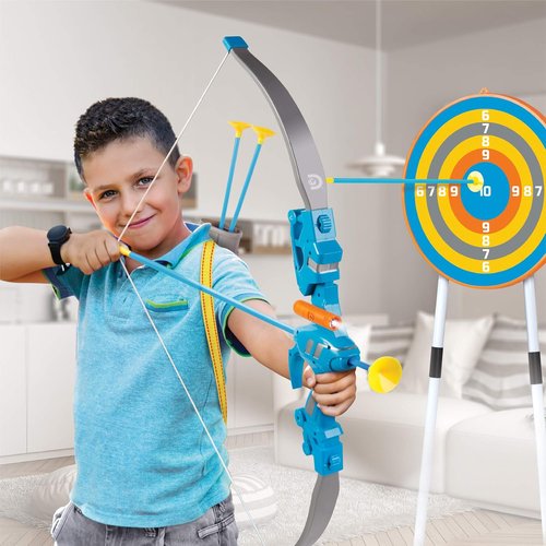 Discovery Kids Bullseye Archery Set - LED Target & 4 Arrows | Fun Outdoor Activity for Ages 6+