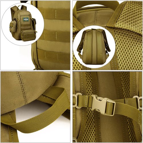 HUNTVP Tactical Backpack - 10L Mini Daypack with MOLLE System for Hunting & Camping | ACU Camouflage