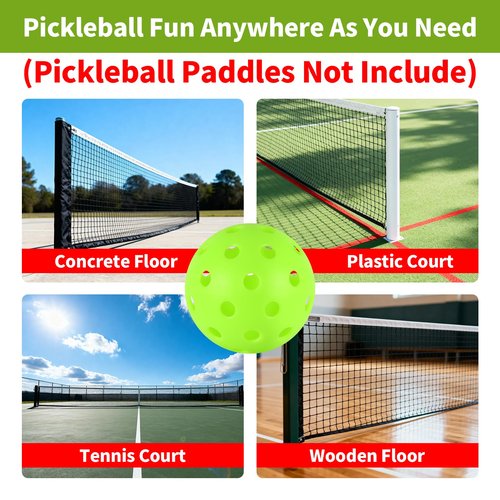 20pcs Pickleball Balls,40 Holes Indoor pickleball balls with Mesh Bag,8mm Precision Drilled-Spaced Pickle ball Set-Professional Plastic Ball for Pickleballs Paddles&Indoor or Outdoor Sport Court(green