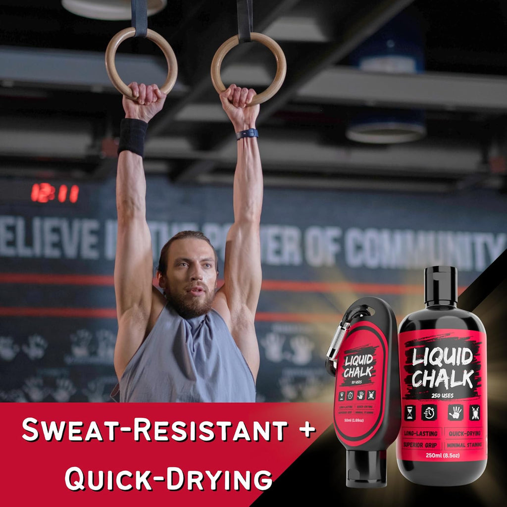 PowerGrip Liquid Chalk – Sweat-Proof, No-Mess Grip Enhancer for Weightlifting, Rock Climbing & Gymnastics