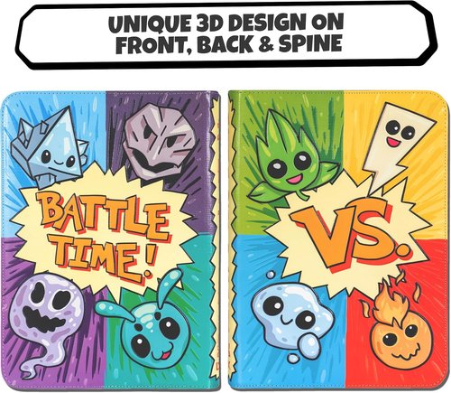 3D Card Binder for Pokémon - Stunning PU Leather Design with Zipper | Holds 160 Cards with 4 Pocket Pages