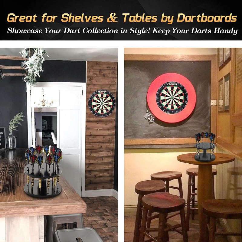 Wooden Dart Holder Stand for Desk or Shelf – Holds 12 Fully Assembled
