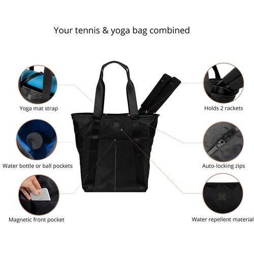 Epirus Transition Tote Tennis Bag (Black)