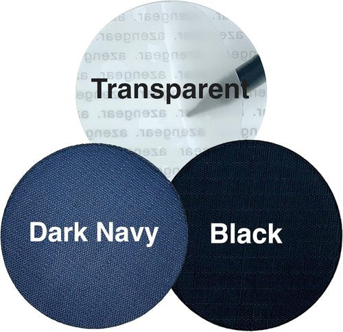 aZengear Down Jacket Repair Patches Kit - 33 Waterproof Self-Adhesive Patches in Black, Clear & Navy for Coats & Gear