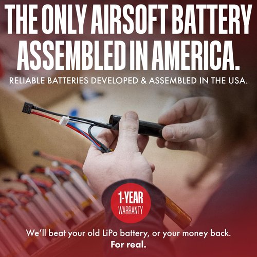 Titan Lithium-Ion Airsoft Battery | 11.1v Battery, 3000mAh 11.1v Nunchuck Tamiya Plug | Maximum Capacity & Performance 11.1 Volt Airsoft Gun Battery