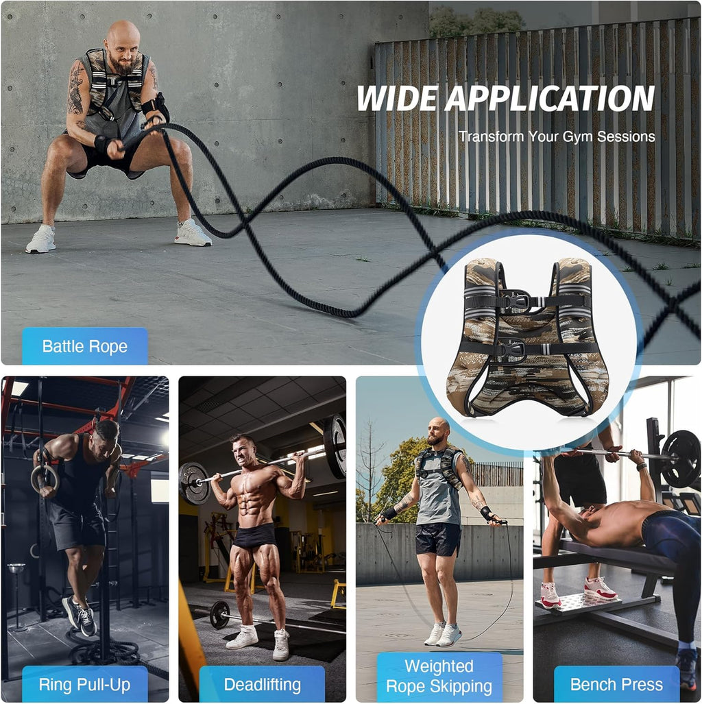 ZELUS Weighted Vest - Adjustable 6lb to 30lb for Enhanced Workout Performance | Reflective Stripe for Safety