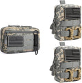 FRTKK Tactical Molle Admin Pouch - USA Flag Patch & Keychain | 2-Pack Tactical Pouches with D-Ring Clip