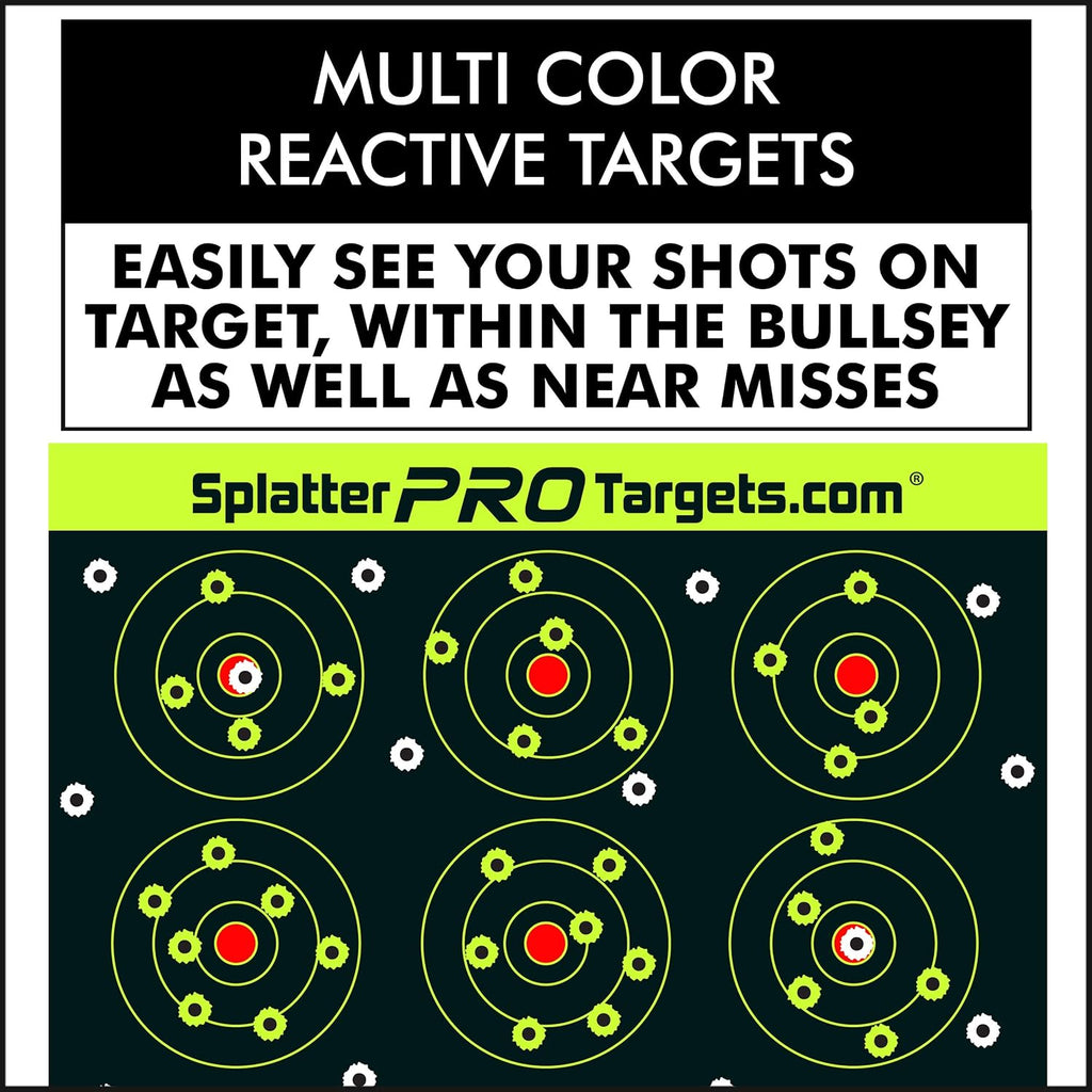 Splatter Targets by [Brand Name] - 12x18 Inches | Bright Impact Burst for Instant Shot Visibility