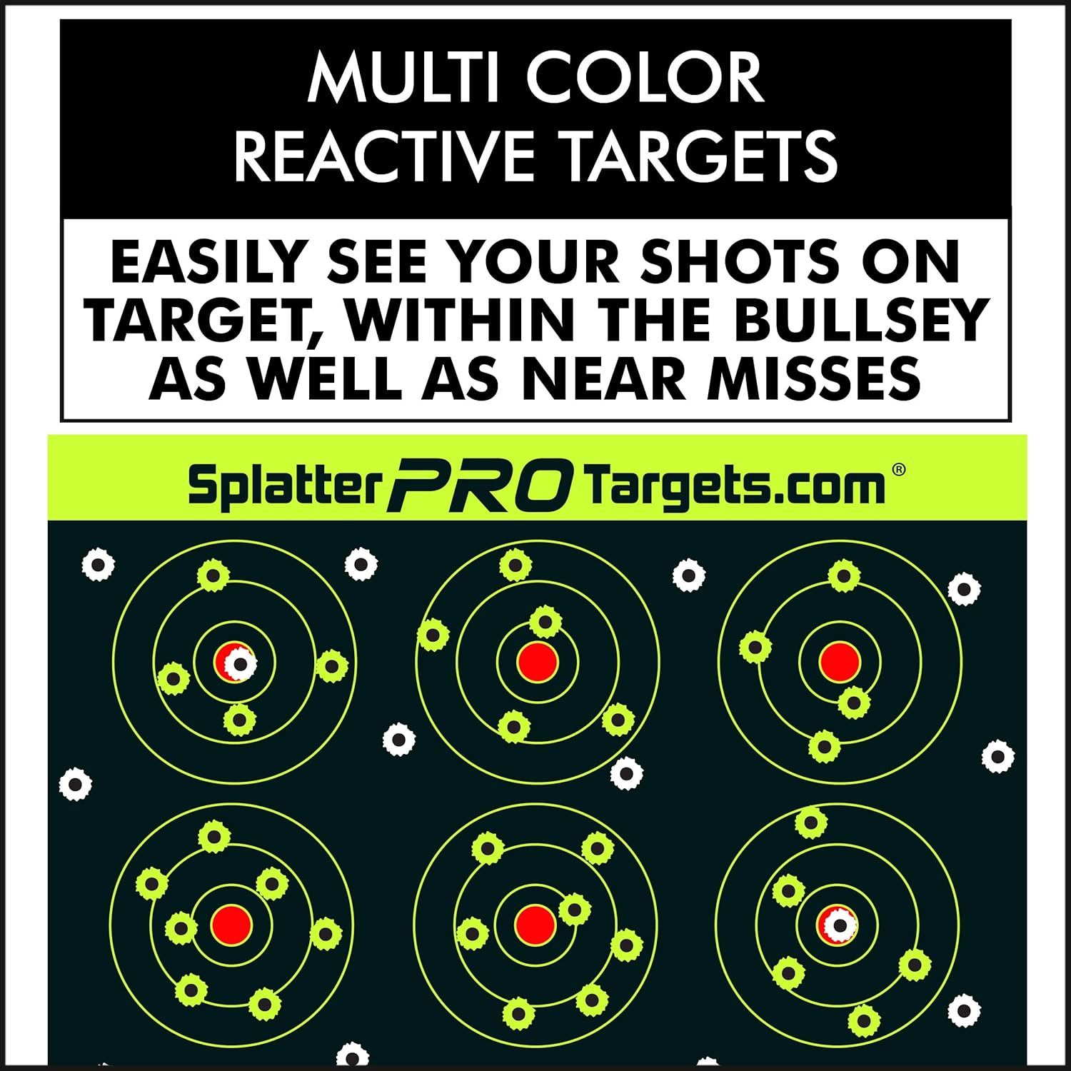 Splatter Targets by [Brand Name] - 12x18 Inches | Bright Impact Burst for Instant Shot Visibility