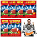 Foilswirl 6 Pcs Lap Warmers Largest Warmers with Adhesive Backing 16" x 10" Air Activated Heat Packs 8 Hours Long Lasting Disposable Lap Warmer for Camping Outdoor Sporting Events Cold Weather