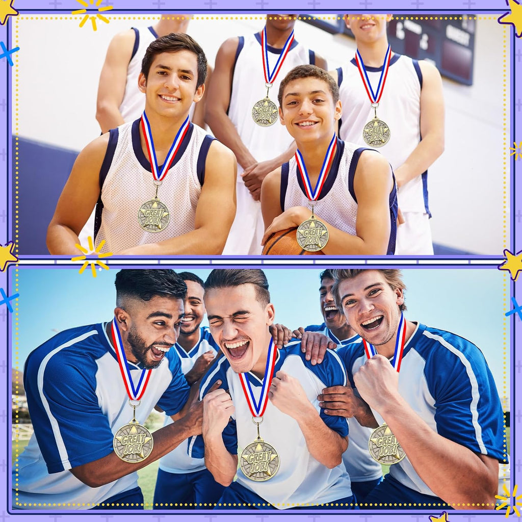 Quelay 30 Pcs 2'' Gold Medals for Awards,Winner Encourage Team Participation for Adults Trophy Award Prize Gift Competitions Graduation Party