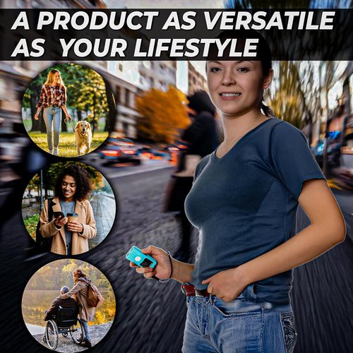 FIGHTSENSE Stun Gun Flashlight - Rechargeable Self Defense Tool for Women | Compact & Powerful Design
