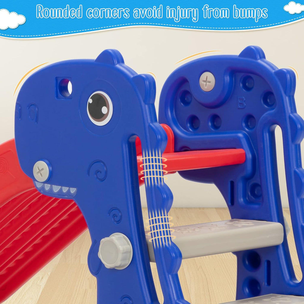 Nyeekoy Toddler Slide - 3-in-1 Kids Climber Playset with Basketball Hoop | Indoor & Outdoor Fun