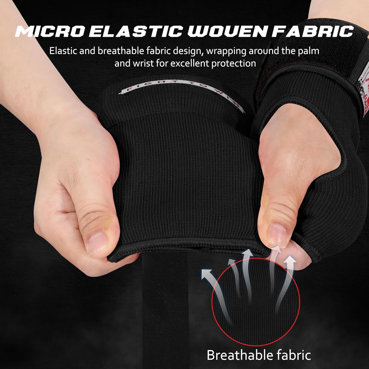 Skiennix Gel Padded Inner Gloves - Quick Elastic Hand Wraps for Boxing & MMA | Unisex Knuckle Protection