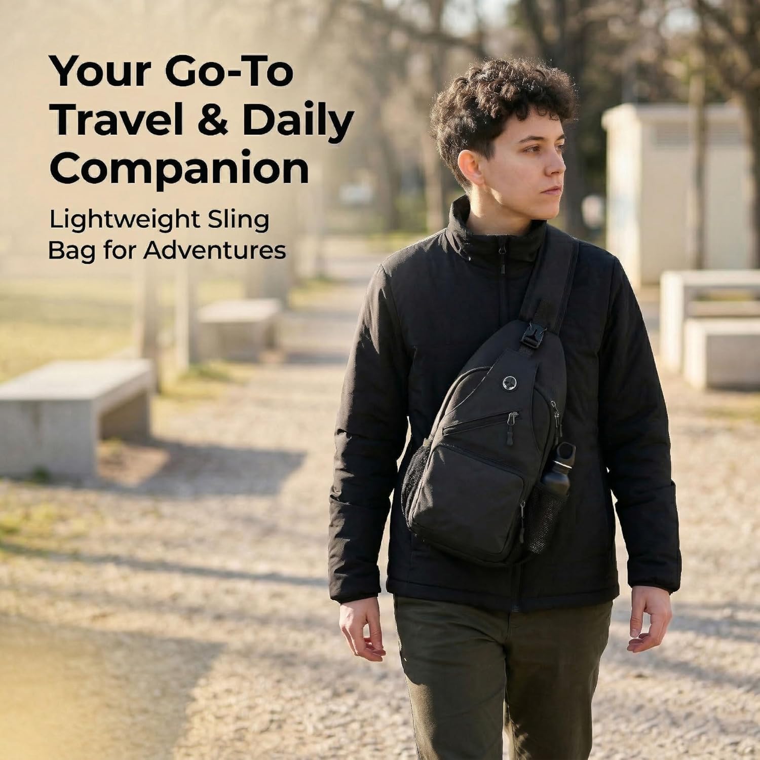 Skiennix Sling Bag for Men - Stylish Crossbody Backpack for Travel | Compact Casual Daypack