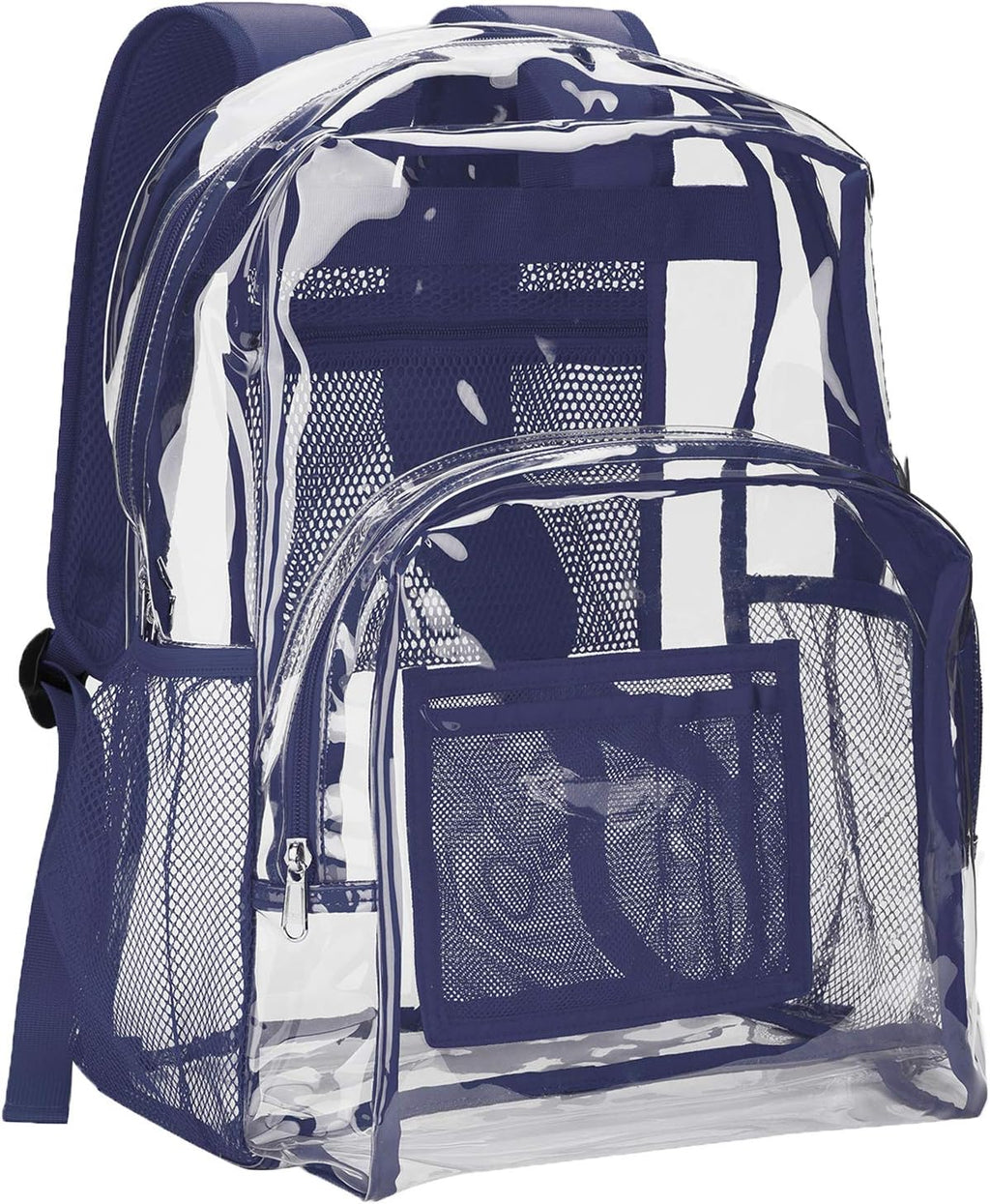 Vorspack Clear Backpack - Heavy Duty PVC with Reinforced Straps & Large Capacity | Navy Color