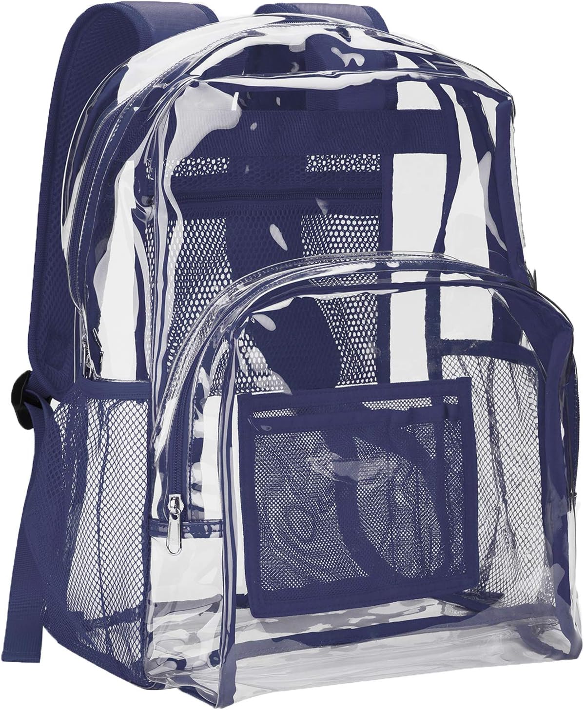 Vorspack Clear Backpack - Heavy Duty PVC with Reinforced Straps & Large Capacity | Navy Color