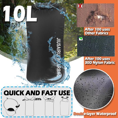 JIUSAIRUI 7.8Oz Ultralight Bear Bag Hanging Kit: 30D Waterproof Bear Proof Food Storage for Backpacking and Camping Alternative to Bear Canister (10L)