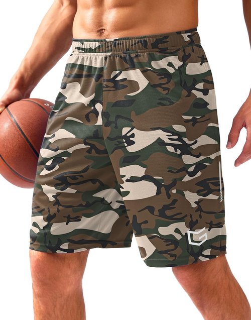 G Gradual Men's Athletic Gym Shorts - Quick Dry Mesh with Zipper Pockets | 5"/7"/10" Sizes for Basketball & Running