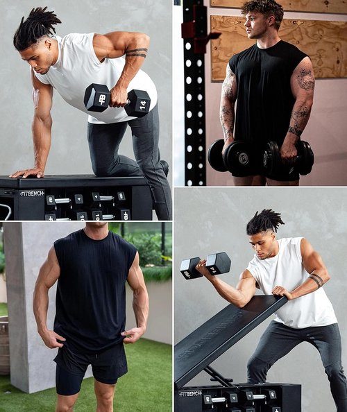 Holure Men's Gym Tank Tops - Sleeveless Athletic Muscle Shirts for Bodybuilding | 1, 3, or 5 Pack