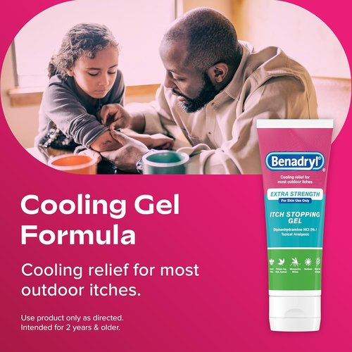Benadryl Extra Strength Anti-Itch Relief Gel - 2% Diphenhydramine HCl for Insect Bites & Sunburn | 3.5 fl oz