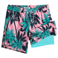 maamgic Swim Trunks Men 2 in 1 Mens Bathing Suit 7 Inch Quick Dry Mens Swimming Trunks with Zipper Pockets