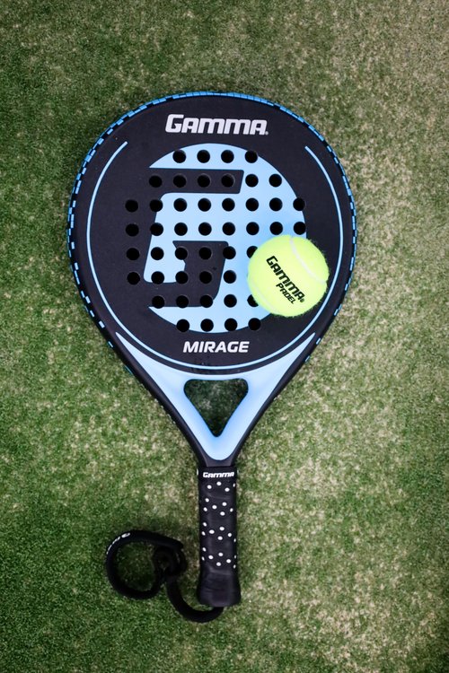 Gamma Mirage Padel Racket – Round Shape for Forgiveness & Maneuverability with Large Sweet Spot, Soft Feel - Enhanced Control, Spin, and Comfort for Skill Development