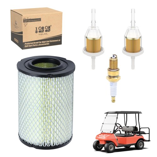10L0L 1016110-01 Golf Cart Tune Up Kit for Club Car DS Gas 1984-1991 with 341CC Engine, Air Filter 1013379 1012506 Fuel Filter 1013684 1014522 102003201 Park Plug 1012522 CJ8Y