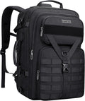 WITZMAN 45L Convertible Travel Backpack for Men - Airline Approved | Fits 17-Inch Laptop - Black