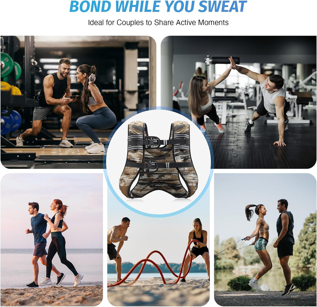 ZELUS Weighted Vest - Adjustable 6lb to 30lb for Enhanced Workout Performance | Reflective Stripe for Safety