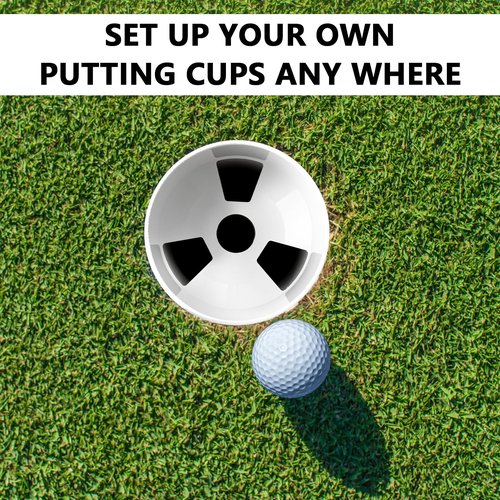 4PCS Golf Hole Cup,ABS Ivory White Plastic Golf Cups,Dimension 4" Depth, Diameter 4 1/4 inches,Fits PGAL|PGA|USGA Regulations,for Backyard Practice