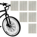 Shudyear 72 Pcs Bicycle Spoke Reflective Skins Bike Reflectors for Night Riding 360°Visibility,Suitable for Bikes, Motorcycles,Ebike Reflector,Safety Warnings and DIY Decorations,So Cool(Silvery)