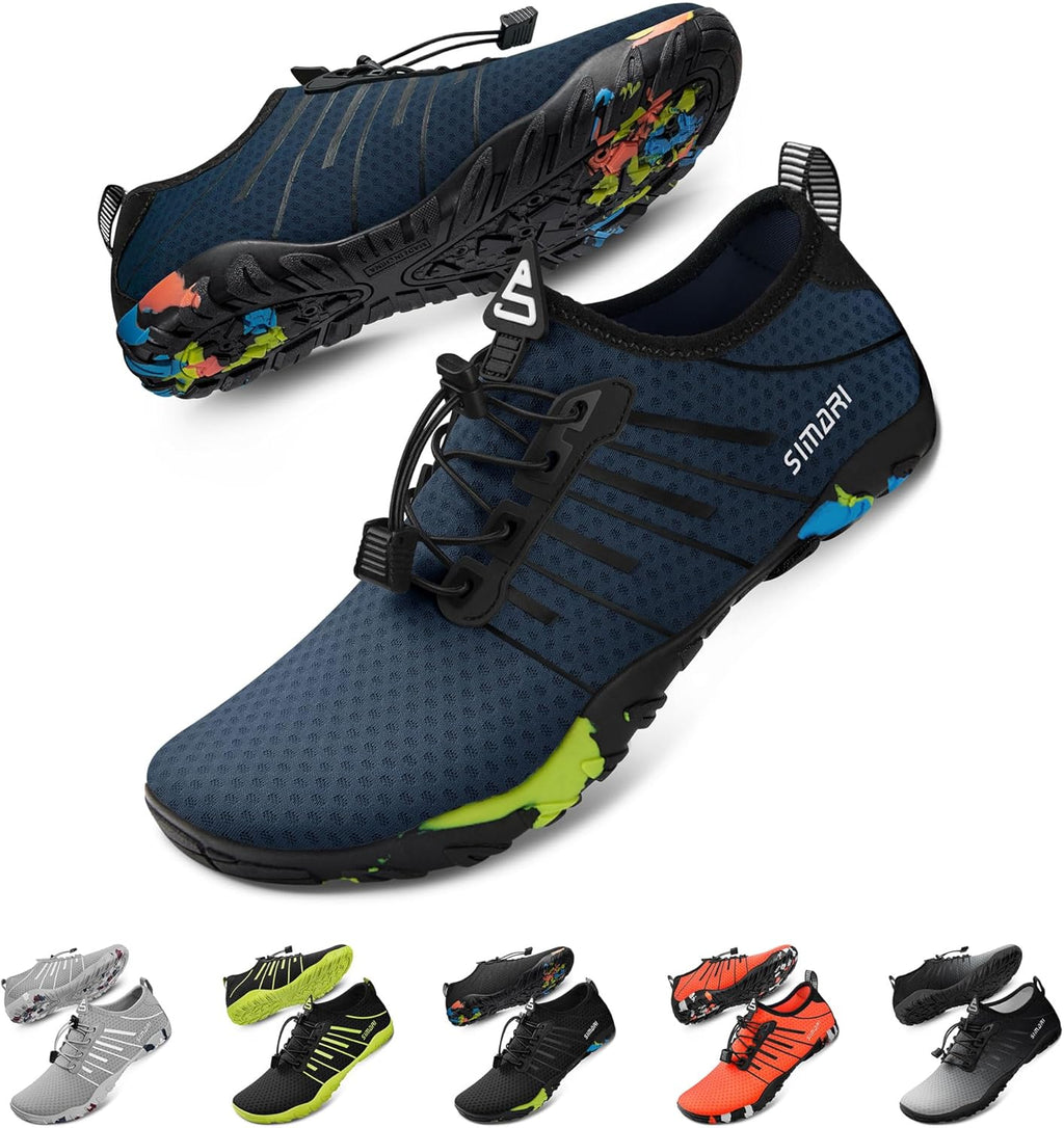 SIMARI Water Shoes - Quick-Dry Aqua Socks for Men & Women | Lightweight Non-Slip Swim Shoes for Beach Sports, Surfing, Diving