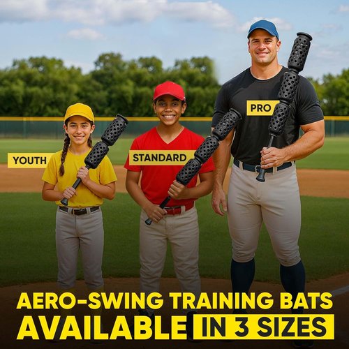 Aero Swing Baseball & Softball Swing Trainer - Boost Bat Speed Up to 20+ MPH | Perfect Gift for Players