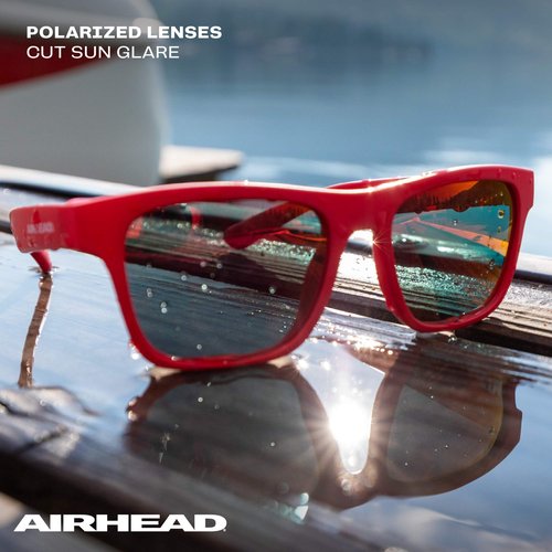 AIRHEAD Classic Round Sunglasses, Black, Adult
