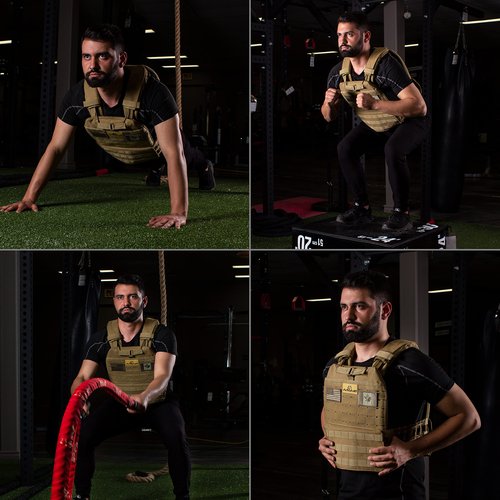 AmStaff Fitness Weight Vest Plates – 27LB – All Standard Size Weight Carriers – WODs, Workout, Strength and Endurance Training, Running – 3D Curved Ergonomic Design – (2) x(13.5LB) (Sold in Pair)